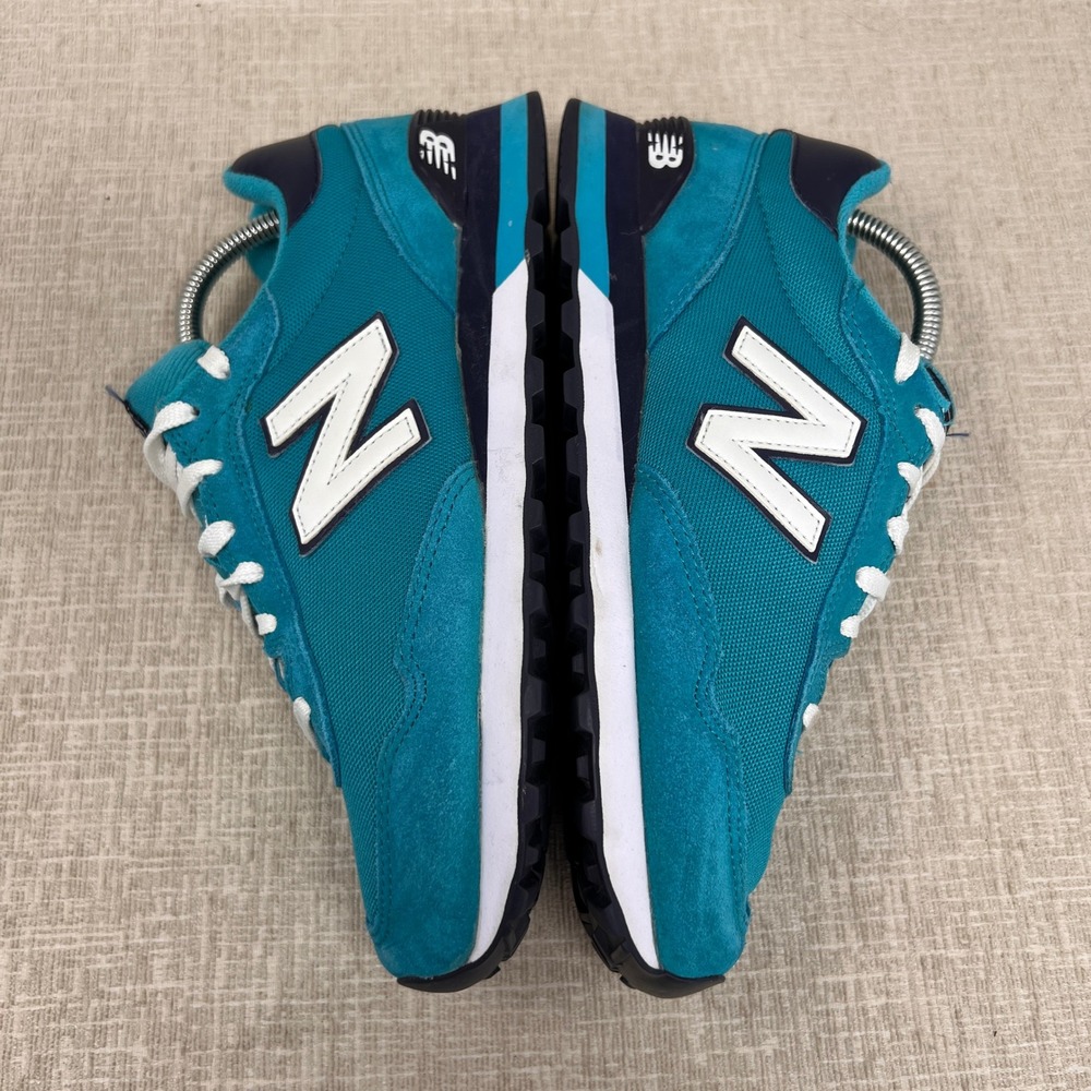 New Balance 515 Womens 9 B Teal Navy Blue Suede Mesh Retro Casual Sneakers - Picture 6 of 11